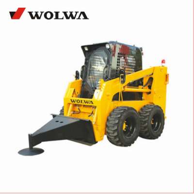 wheel skid steer loader with ice breaker attachments